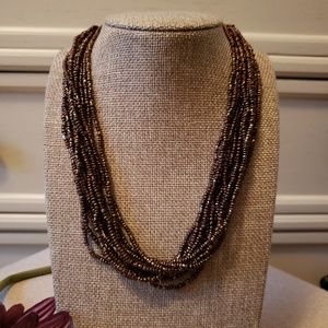 Silpada bronzite and copper necklace
